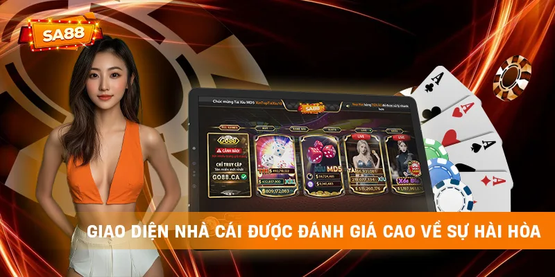 Giao diện nhà cái được đánh giá cao về sự hài hòa